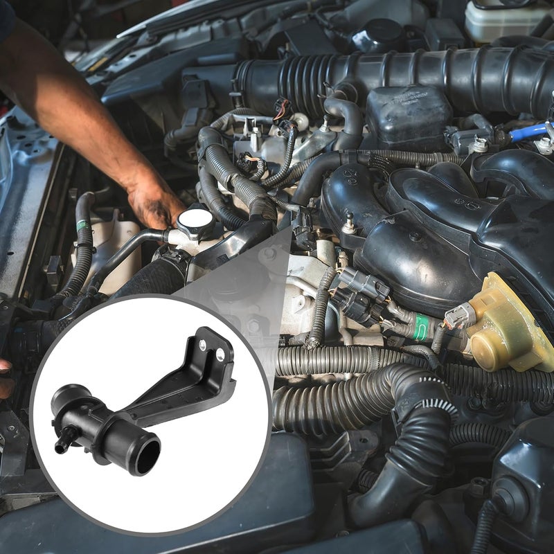 Partuto Engine Radiator Water Outlet Coolant Pipe No.165770T030 - Car Outlet Heater Hose Connector - for Toyota Corolla 1.8L 2009-2014 Plastic Black 1 Pc - Image 3